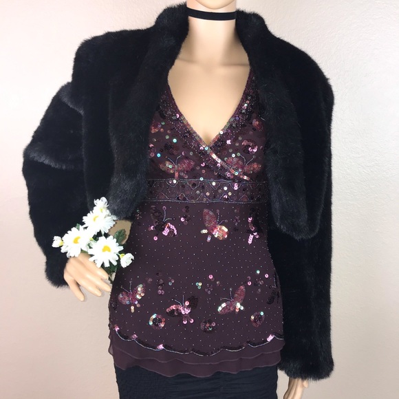 bebe Tops - NEW Bebe Beaded Sequin Embellished Silk Cami Tank